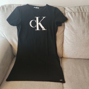 Calvin Klein Black T-Shirt Dress